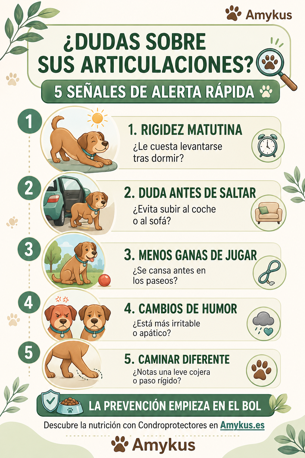¿Tu perro se mueve menos? 5 señales de que sus articulaciones necesitan ayuda