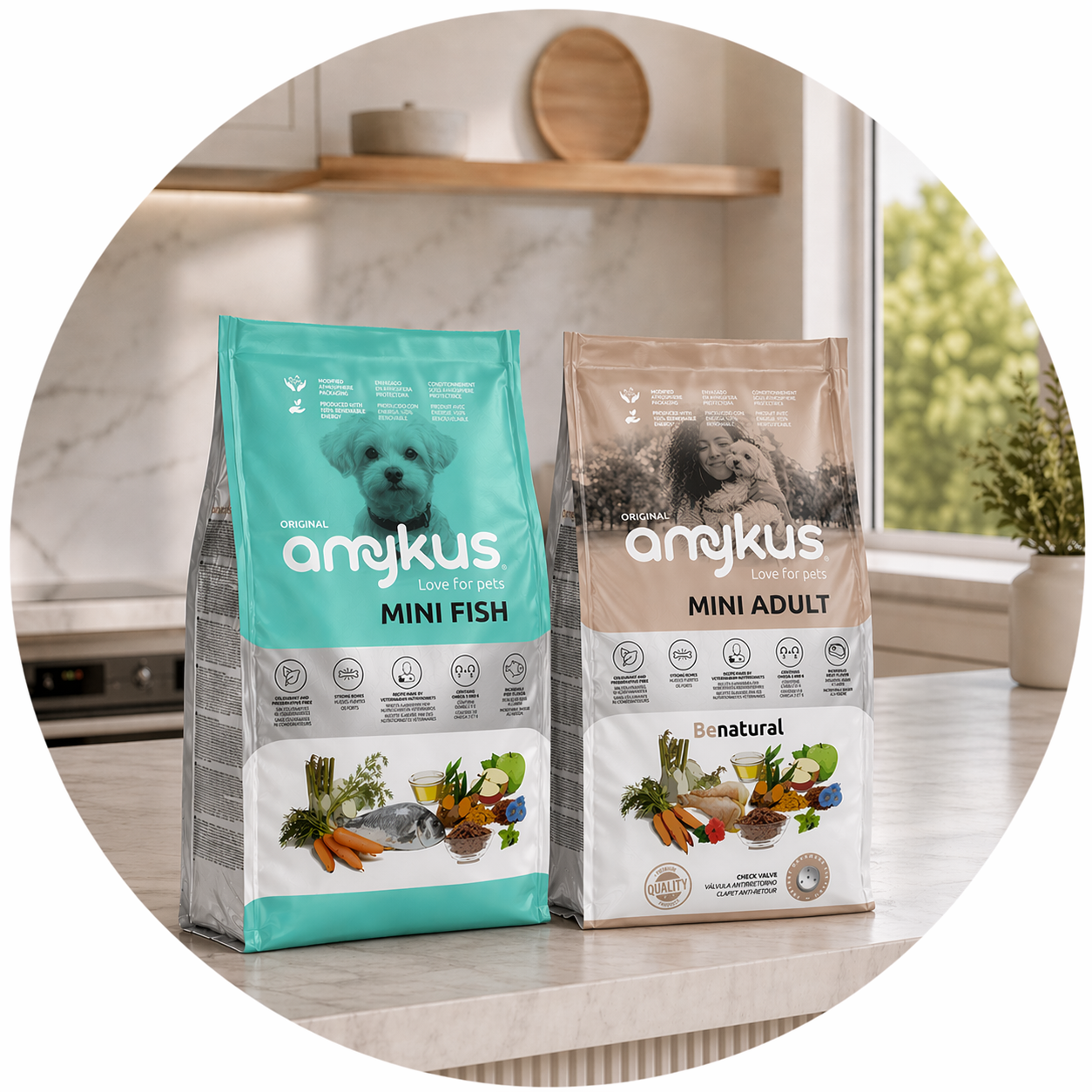Gama Amykus Mini de pienso para perros pequeños