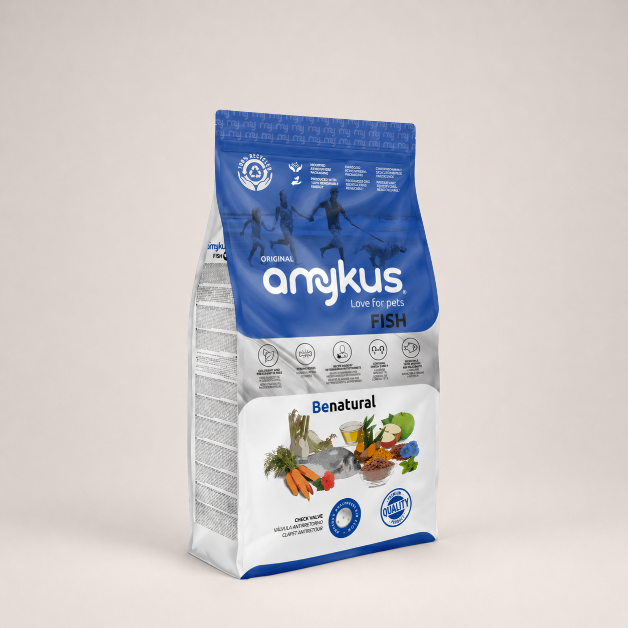 Saco de Amykus Original Fish, pienso completo para perros adultos