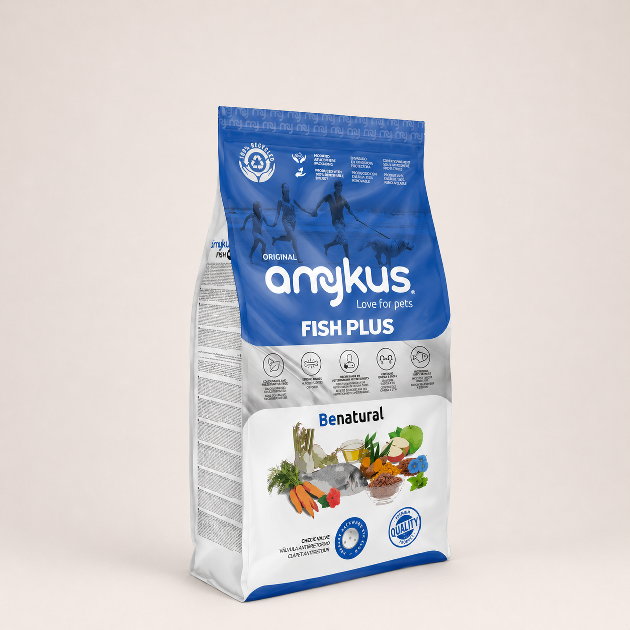 Saco de Amykus Original Fish Plus, pienso completo para perros adultos