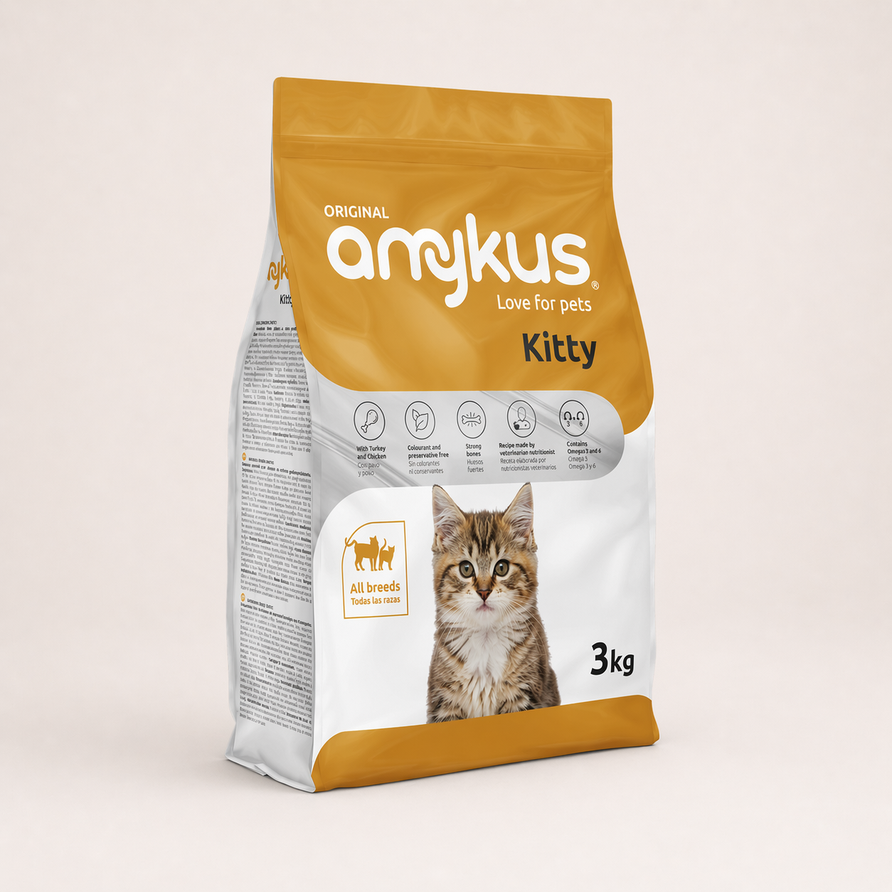 Saco de Amykus Original Kitty, pienso completo para gatitos