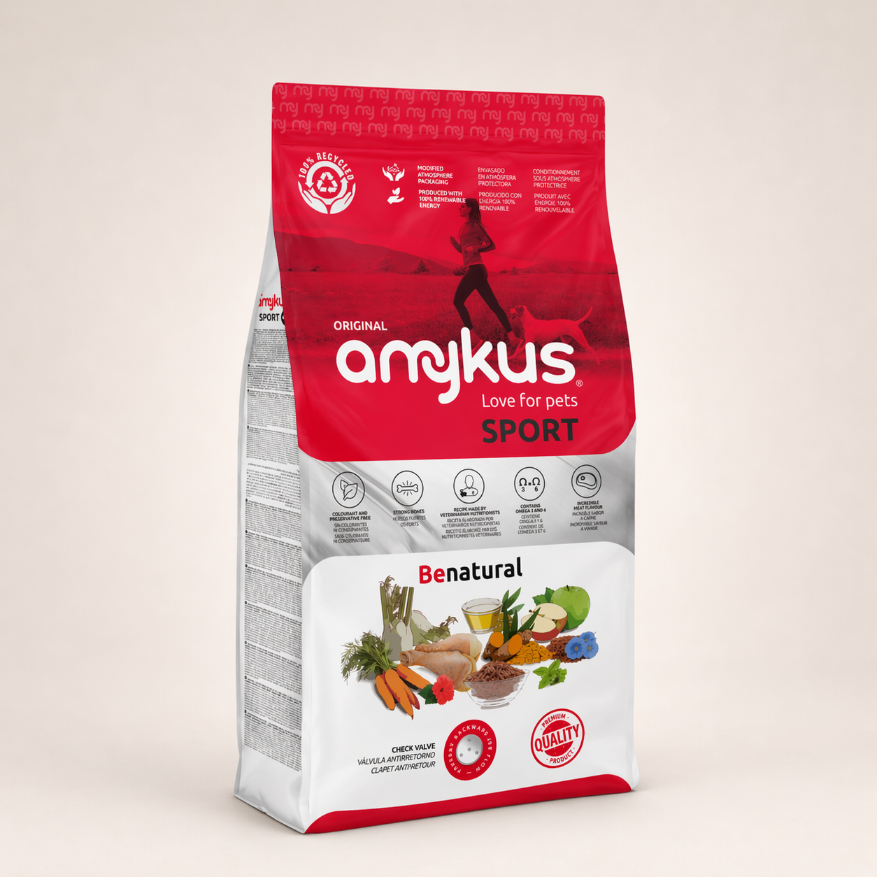 Saco de Amykus Original Sport, pienso completo para perros adultos