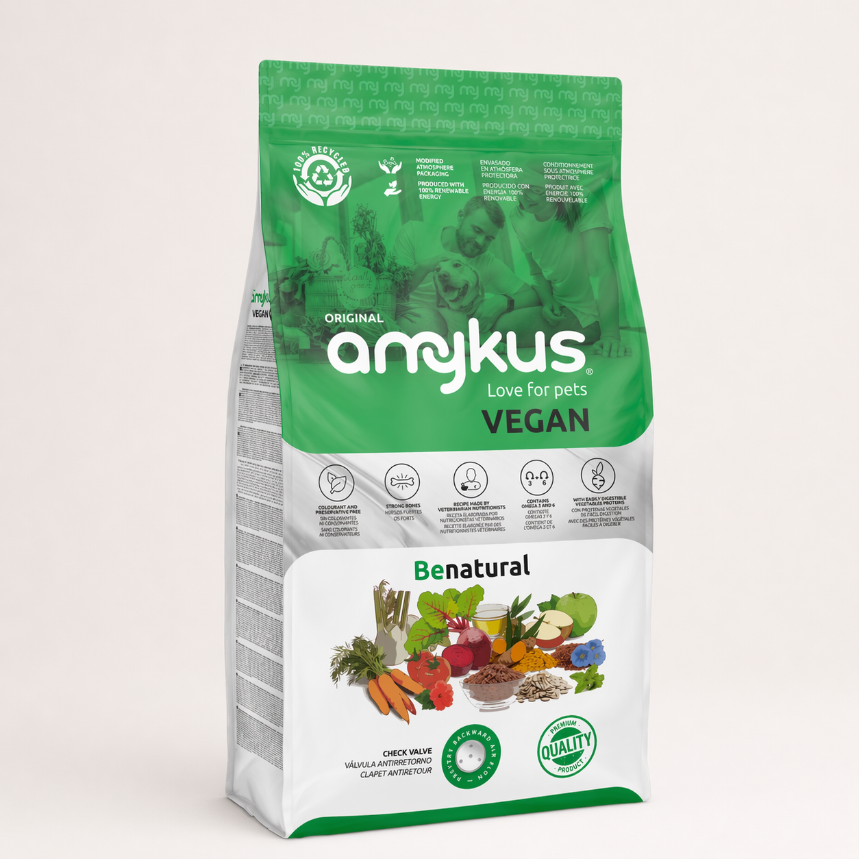 Saco de Amykus Original Vegan, pienso completo para perros adultos