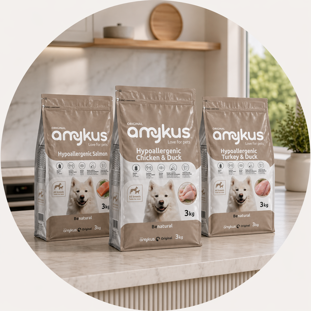 Gama Amykus Sin Cereales de pienso para perros